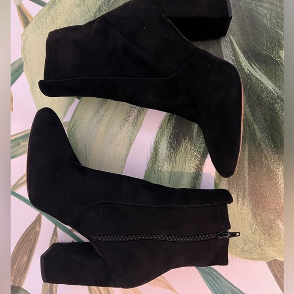Black Suede Booties - Picture 2 of 2